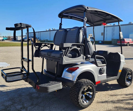 48V Electric Golf Cart 4 Seater - Renegade Light Edition Utility UTV in Silver | Perfect for Golf Courses, Campuses & Resort Transportation
