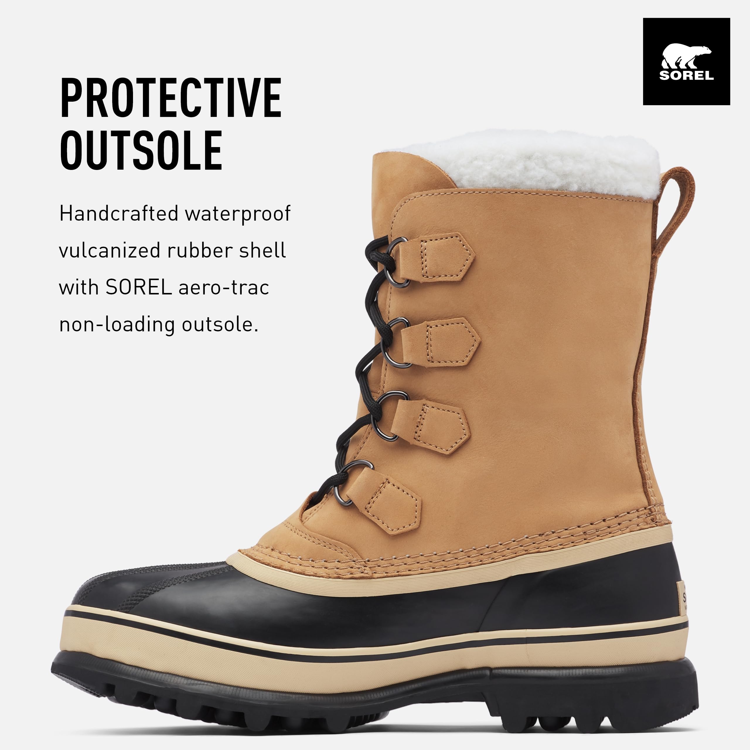 SOREL Men's Caribou Waterproof Winter Boots - Insulated Snow Boots for Hiking, Hunting & Cold Weather - Durable Outdoor Boots for Men
