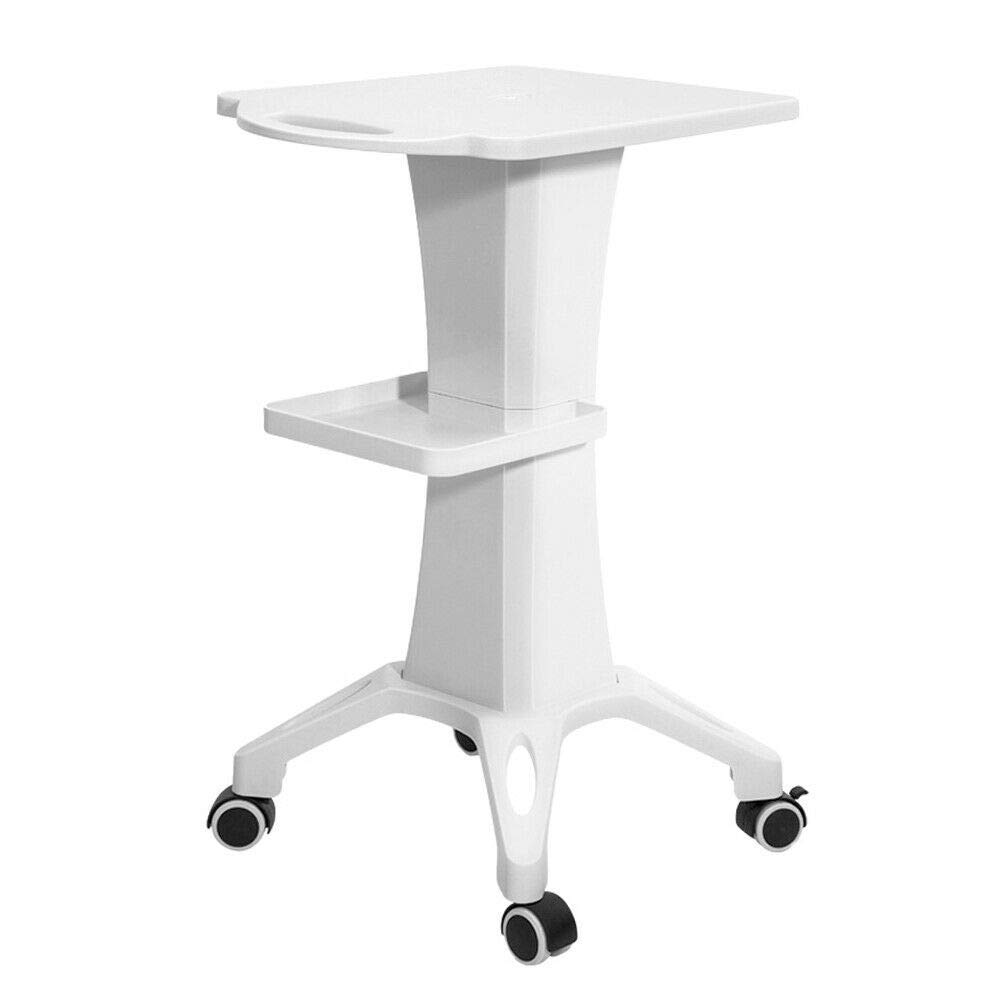 Professional Salon Medical Trolley Cart - Rolling Hair Styling Tray Stand with Lightweight Design for Beauty Tools & Instruments | Perfect for Mobile Spa Services, Hairdresser Storage & Salon Organization (White)
