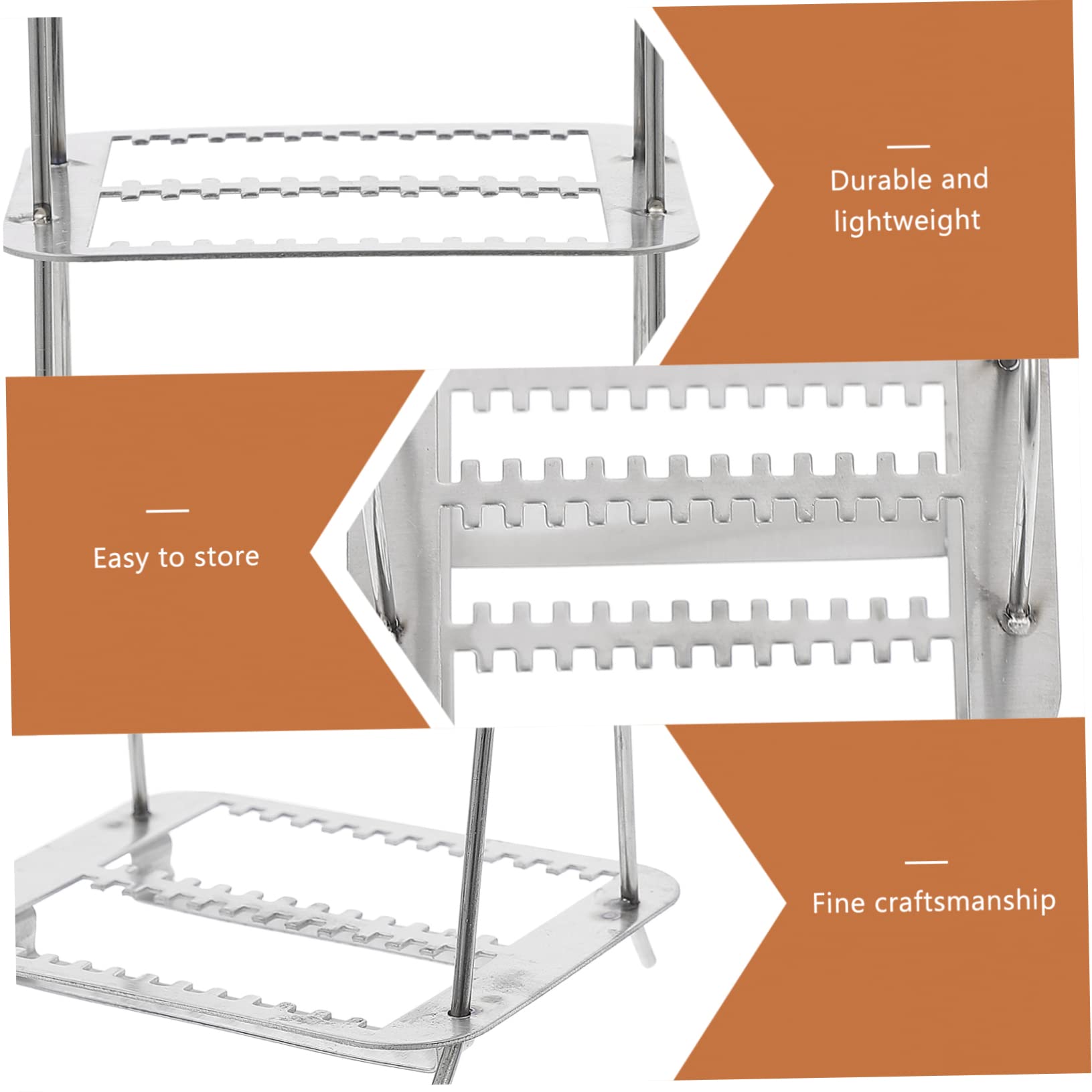 Stainless Steel Microscope Slides Holder - 26 Position Glass Slides Rack for Lab & Pathology (4 Pack) | Perfect for Tissue Staining, Sample Storage & Microscopy Analysis