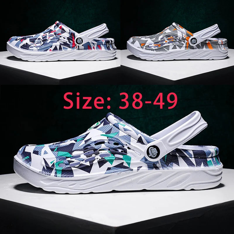 **2024 Summer Big Size 48/49 Men's & Women's Oversized Comfortable Sandals - Luxury Soft Slippers for Casual Wear - Perfect for Beach, Poolside, and Home Relaxation**