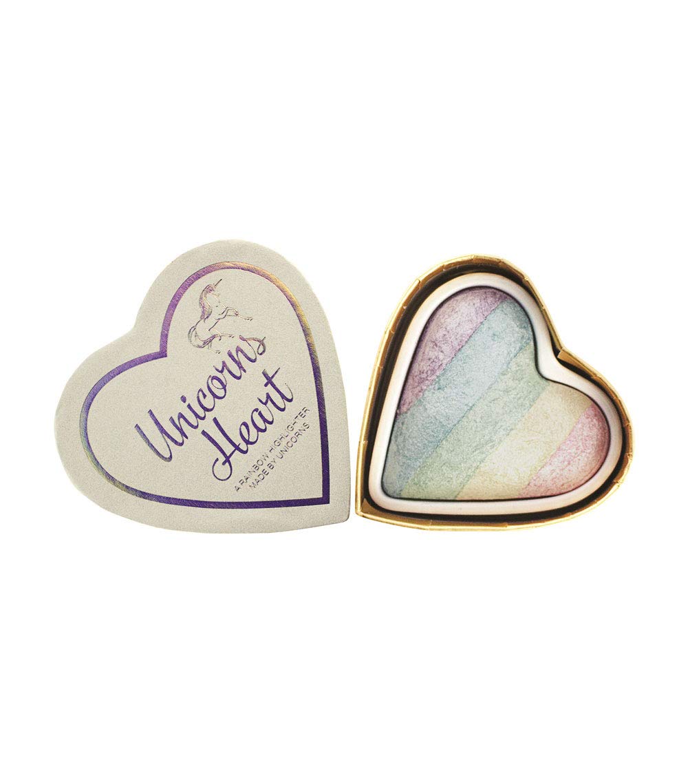 Makeup Revolution London Unicorns Heart Highlighter - Glowing Face & Body Makeup for Cheekbones, Eyes & Décolletage | Perfect for Parties, Photos & Special Occasions