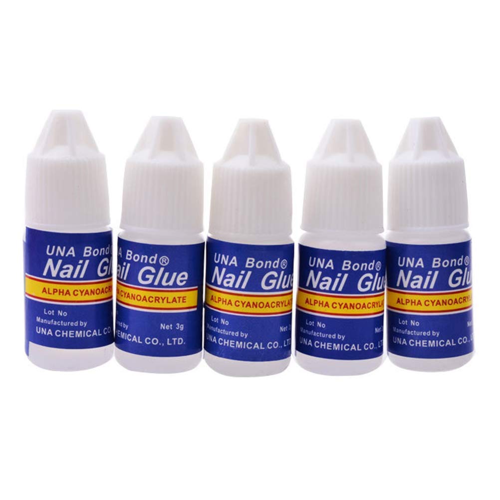 MAPPERZ Professional Acrylic Nail Glue - Strong Adhesive for Fake Nails & Nail Art (5-Pack, 3g) - Perfect for Salon, Home Manicure & Nail Extensions