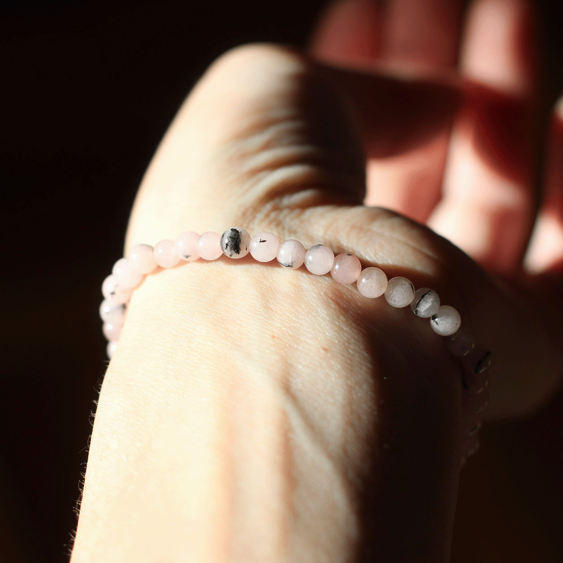 Cherry Blossom Jasper Beaded Bracelet for Women - Natural Stone Healing Crystal Jewelry - Perfect for Meditation, Yoga & Spiritual Gifts