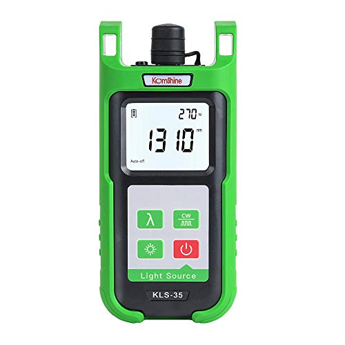 Komshine KLS-35 Fiber Optic Light Source Tester for FTTx & CATV Networks - SC/FC Connector Included | Perfect for Network Installation & Maintenance