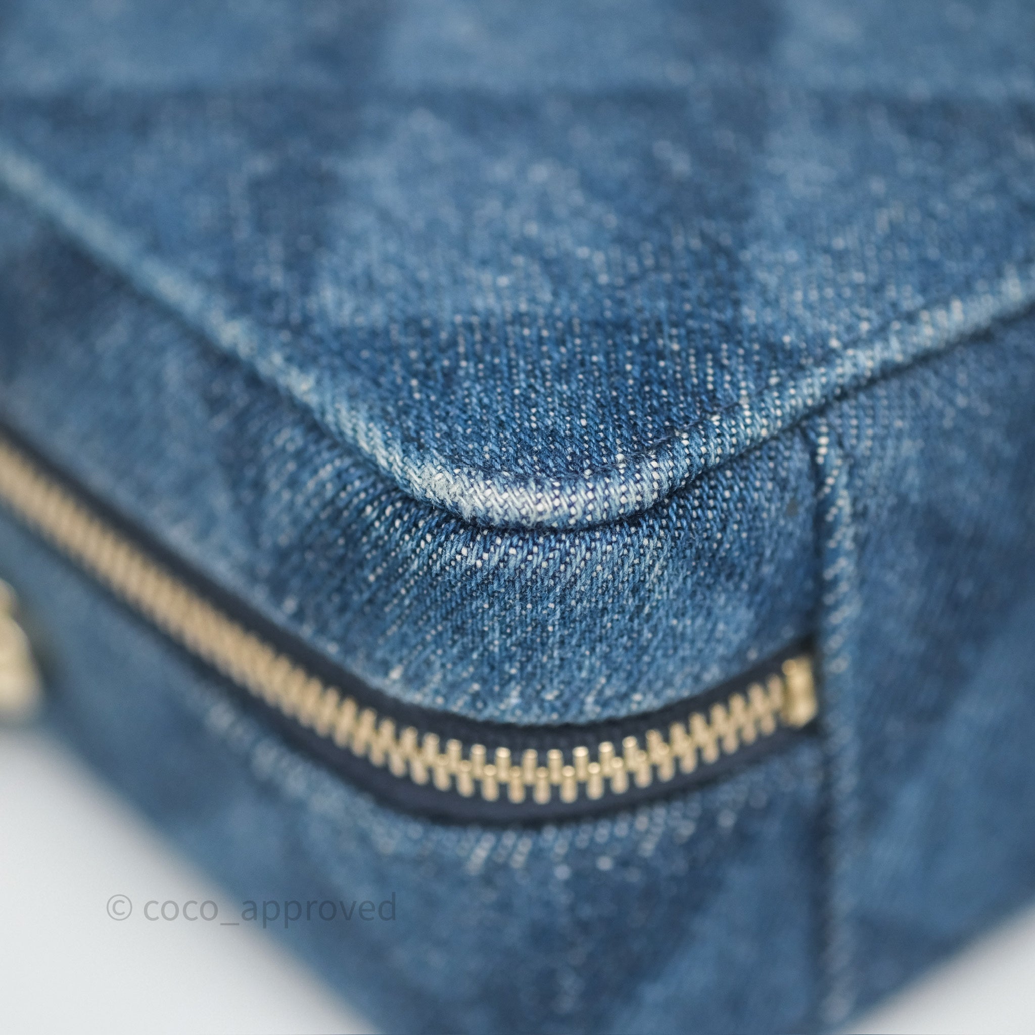 Chanel Quilted Denim Camera Bag with Gold Hardware - Perfect for Everyday Use & Special Occasions