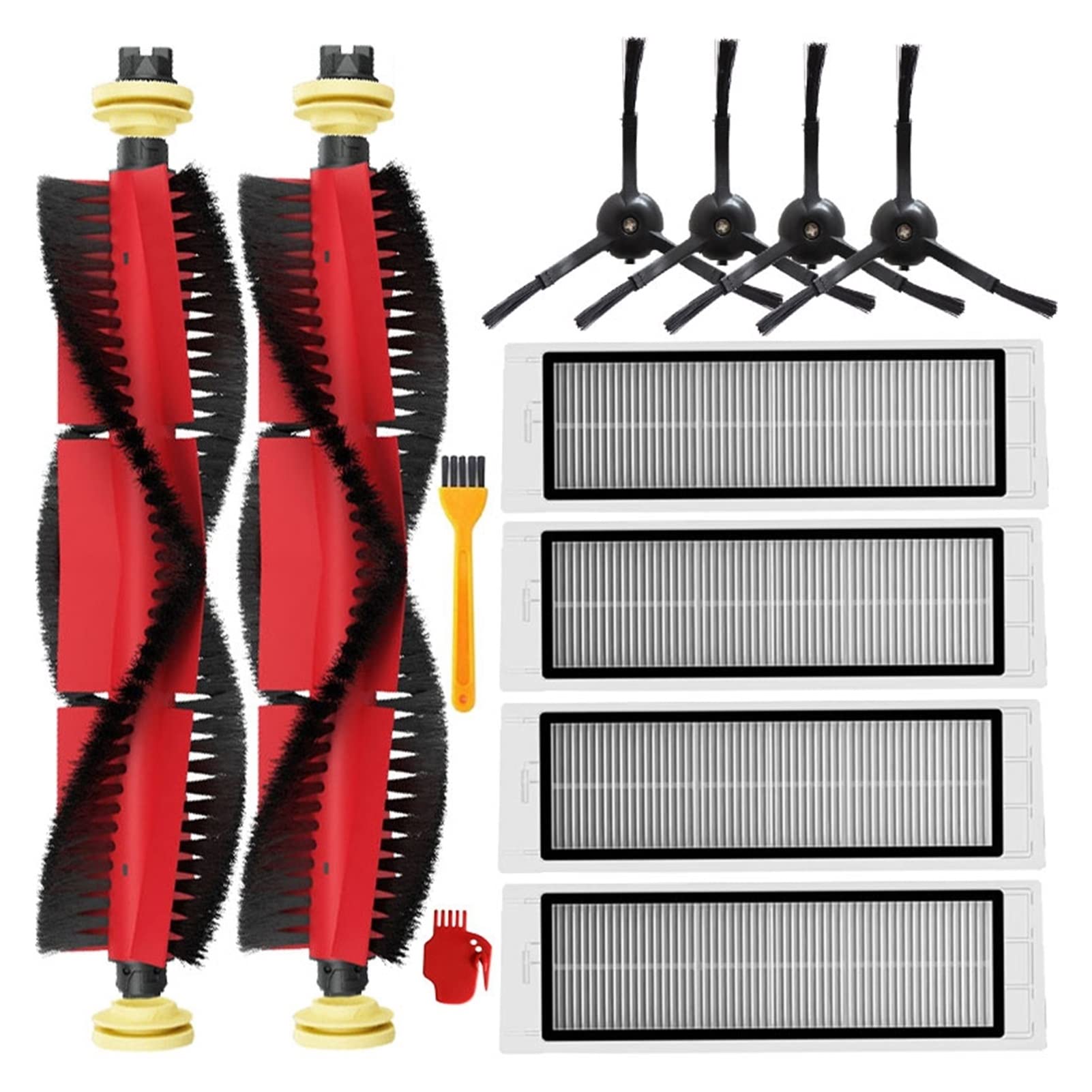 Xiaomi Roborock S5 Max/S50/S55/S6/S6 Pure Vacuum Cleaner Replacement Parts - Washable HEPA Filter & Brush Accessories for Floor Cleaning | Compatible with Robot Vacuums for Pet Hair, Dust & Hardwood Floors