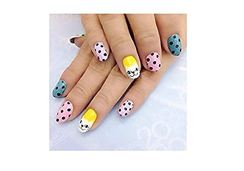 Karic Cute Nail Art Kit for Girls - Best Kids Gift Set with 24 Multicolor Nail Polish & Accessories (Pack of 2) - Perfect for Birthday Parties, DIY Home Spa & Creative Playtime
