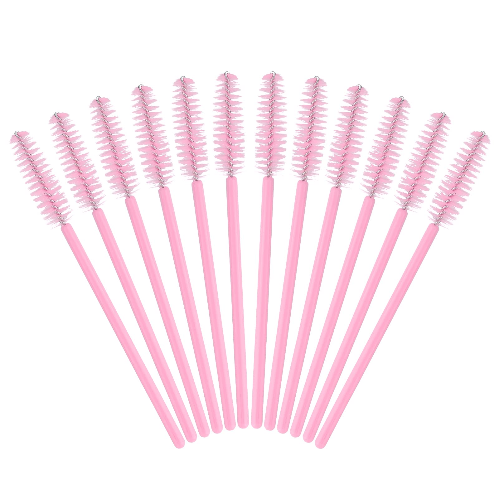 200Pcs Disposable Pink Eyelash Wands - Mascara Spoolie Brushes for Lash Extensions & Makeup Application | Perfect for Salon, DIY Eyelash Extensions & Home Beauty Care