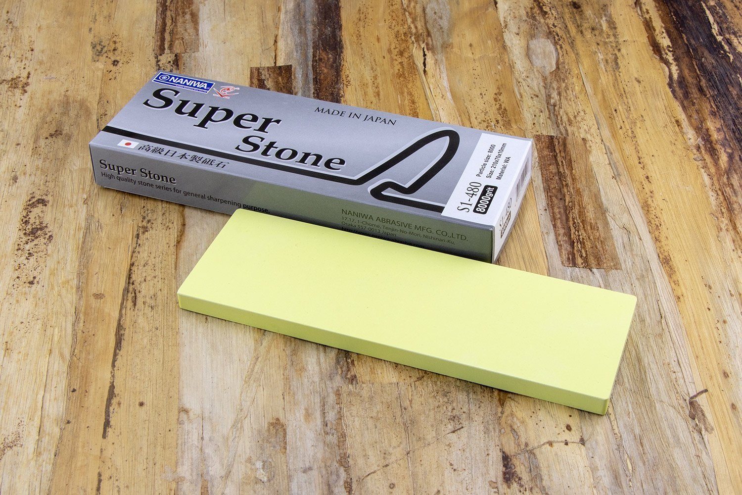 Naniwa Advance/Super Stone 8000 Grit Whetstone - Premium Japanese Sharpening Stone for Knives, Chisels & Tools - Perfect for Professional Chefs & Woodworkers