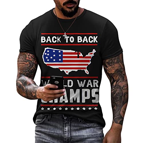 Vintage 3D Digital Print Men's T-Shirts - Summer Crew Neck Casual Short Sleeve Tees for Everyday Wear, Street Style & Outdoor Activities