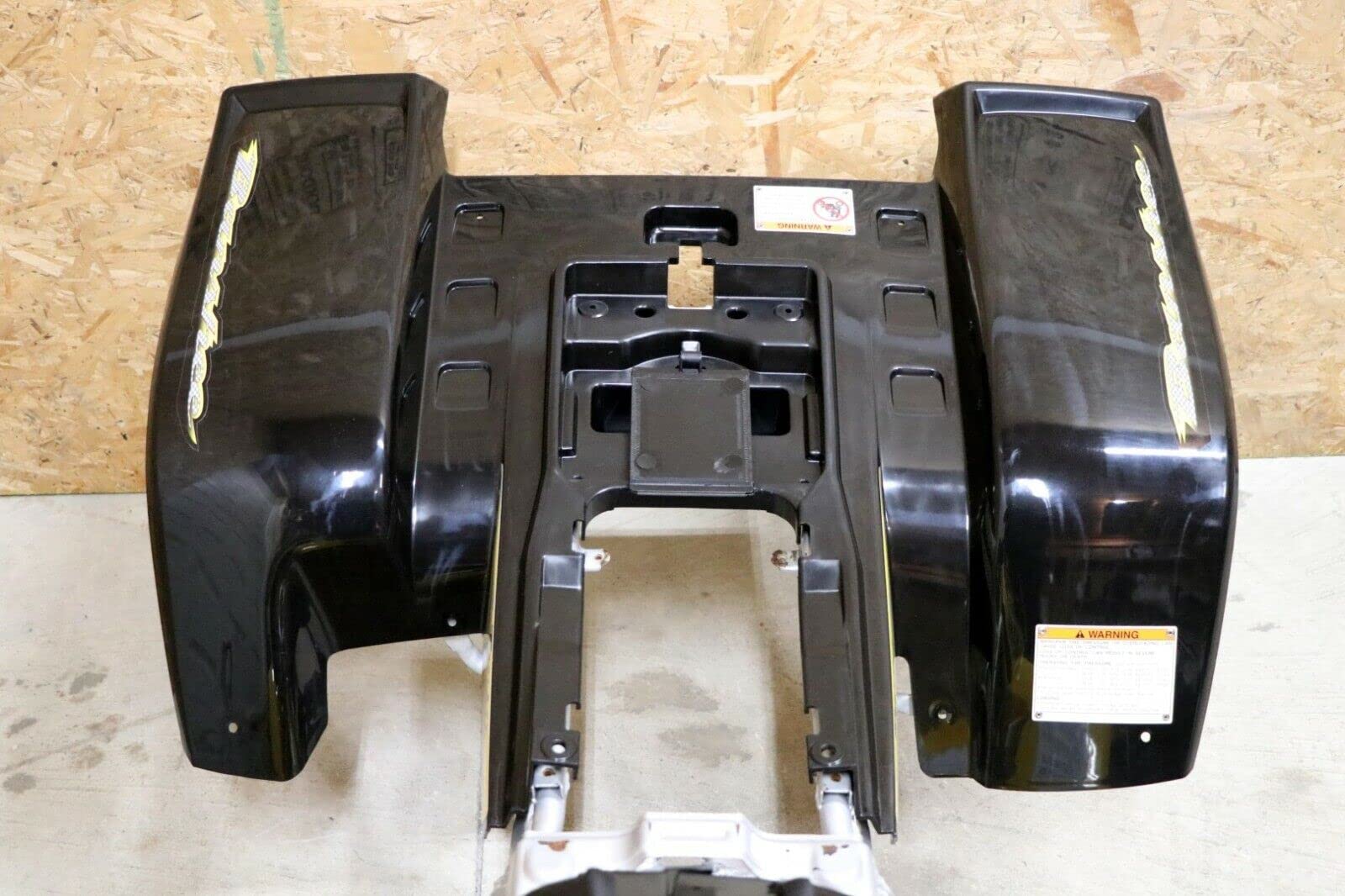 Yamaha Banshee Fenders, Gas Tank Plastic, Grill & Graphics Set - Black & Yellow (2003 Model) | Perfect for Off-Road Racing & ATV Customization