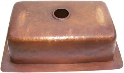 Hammered Copper Kitchen Sink with Rounded Bottom - Farmhouse Style, Handcrafted for Modern & Rustic Homes - Perfect for Farmhouse, Cottage & Vintage Style Kitchens