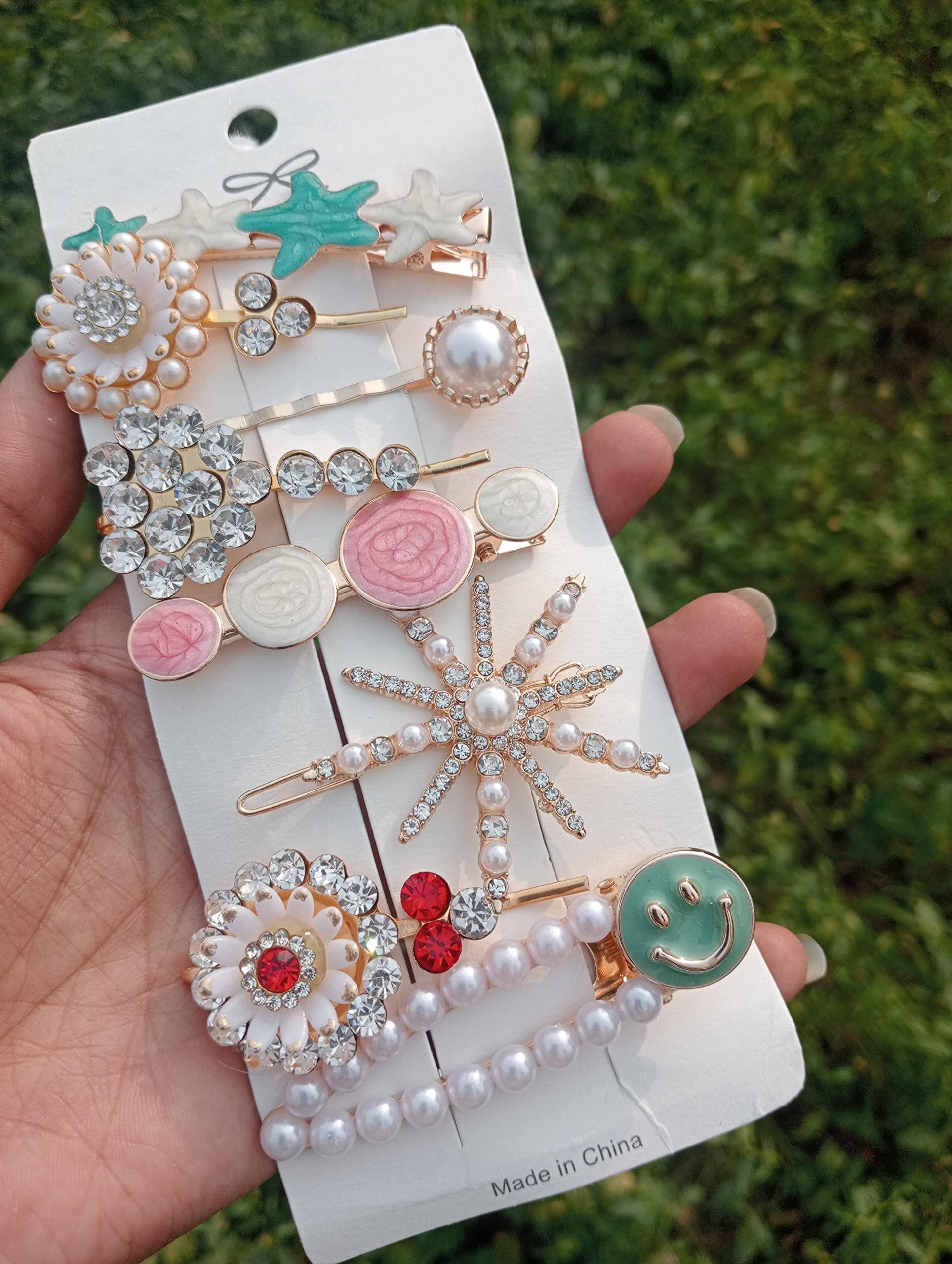 Unicorn Hair Clips for Girls - 10+1 Pack Metal & Plastic Hair Barrettes with Pearl Accents - Cute Hair Accessories for Kids, Toddlers & Babies - Perfect for School, Parties & Everyday Styling