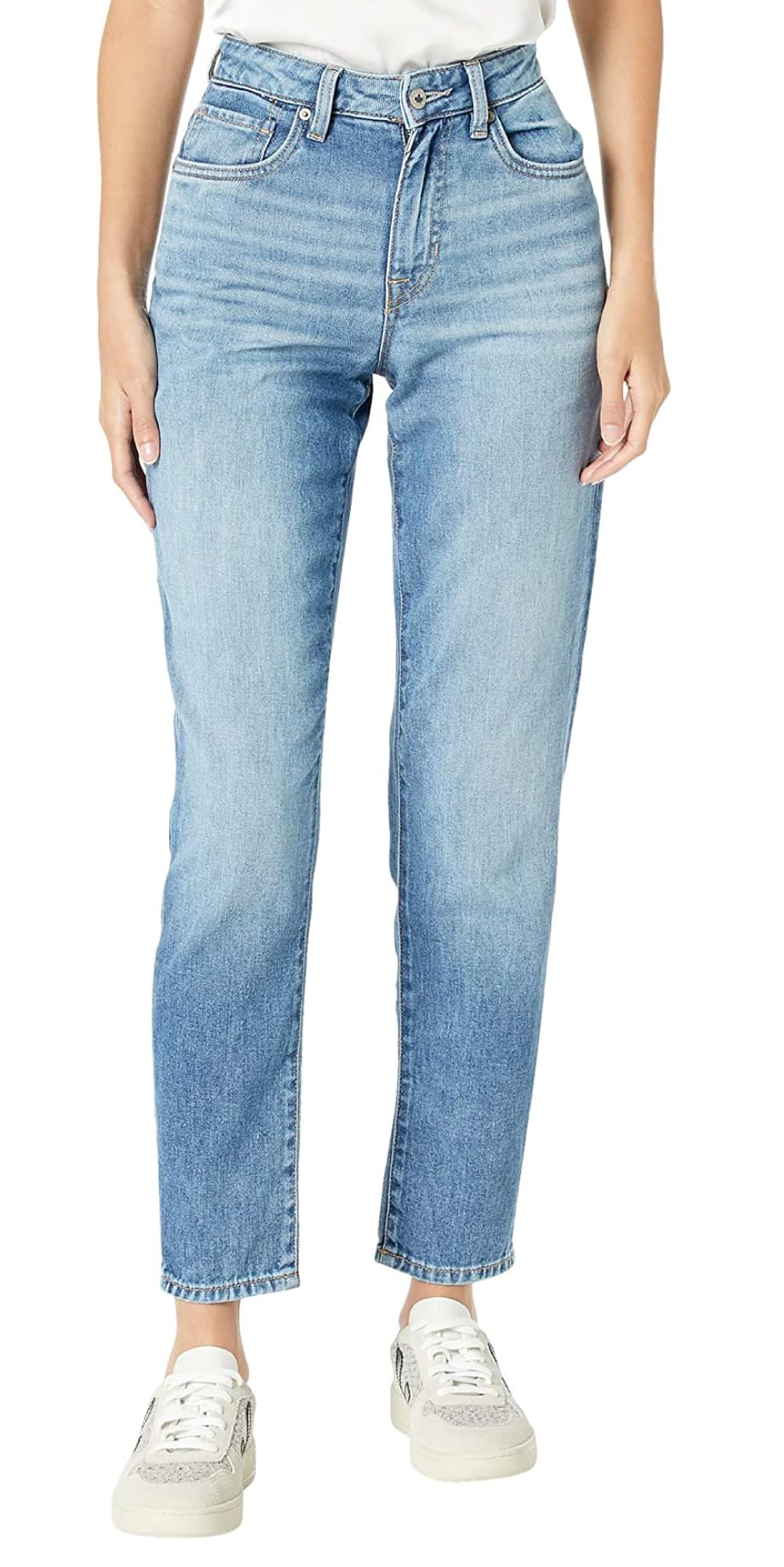 Buffalo David Bitton Women's Margot High Waisted Mom Jeans - Vintage Style Stretch Denim for Casual Wear & Everyday Comfort