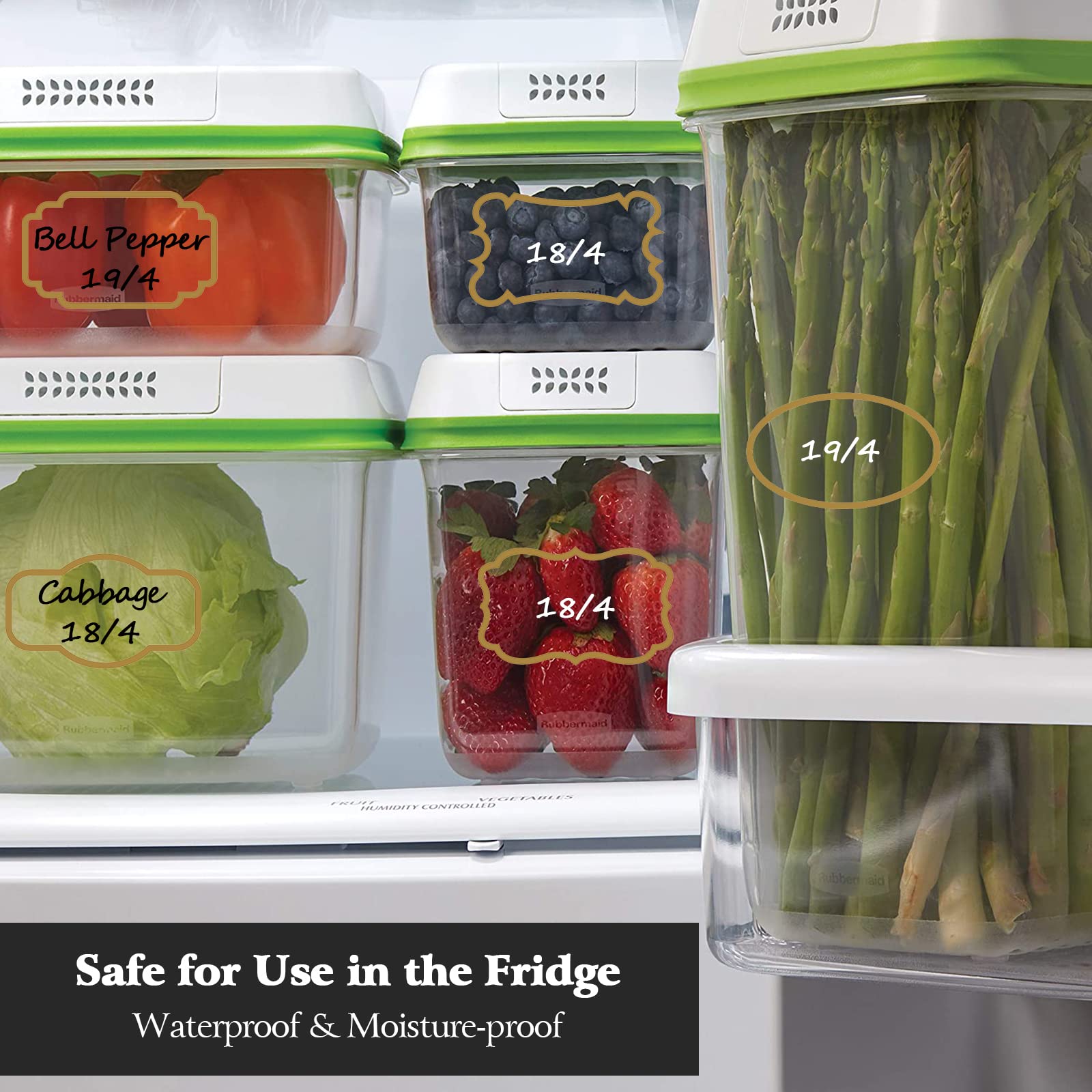 Premium Clear Pantry Labels with Gold Border - 93 Waterproof Removable Write-on Sticker Labels for Organizing Spice Jars, Condiment Containers, Flour & Sugar Canisters - Includes 2 Free Markers - Perfect for Kitchen Organization & Pantry Storage Solutions