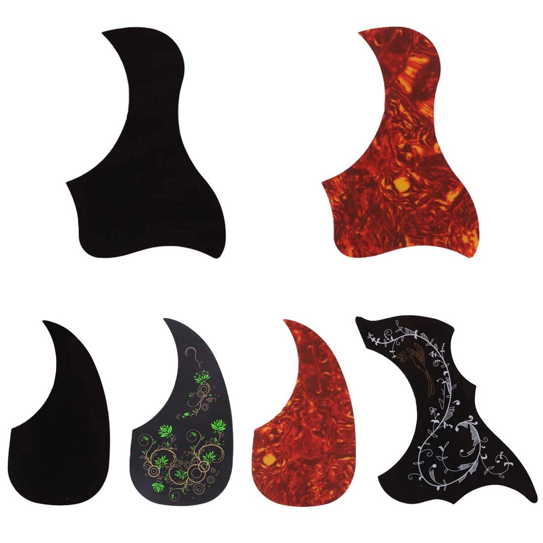 Professional Self-Adhesive Acoustic Guitar Pickguard - 1PC Folk Guitar Pick Guard Sticker Accessory (Color: Green) | Perfect for Guitar Maintenance, Protection & Customization
