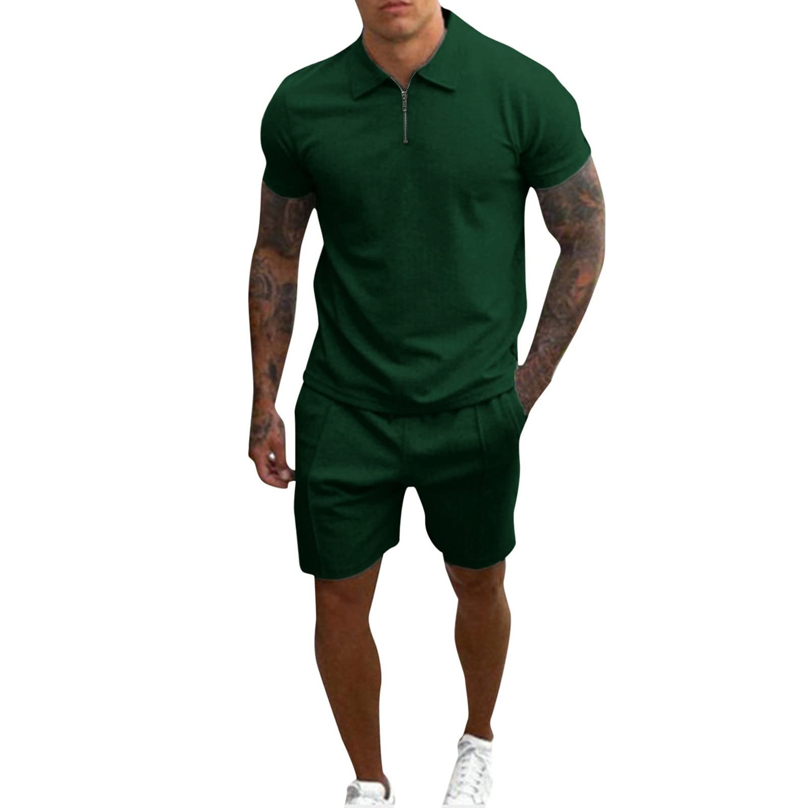 Men's Slim Fit Patchwork Business Dress Shirt - Short Sleeve Athletic Tee with Lapel Neck - Perfect for Office Wear, Casual Outings & Summer Fashion