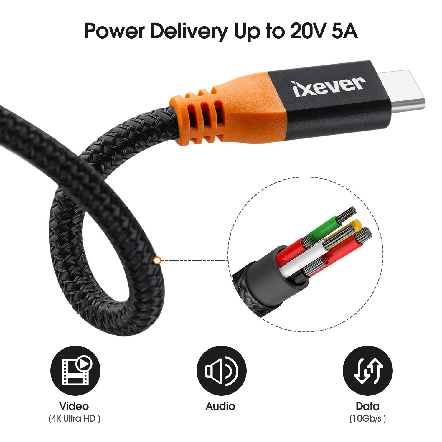 Premium 1ft USB Type C Extension Cable - USB-C Male to Female Extender (Gen 2 10Gbps) for Fast Charging & Data Transfer - Compatible with MacBook Pro, Nintendo Switch, Google Pixel 3/2 XL - Perfect for Gaming, Office & Travel Use
