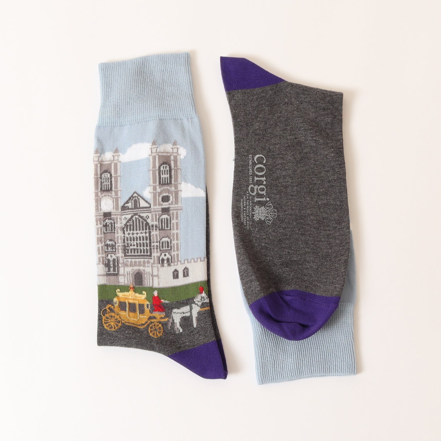 Premium Westminster Abbey Cotton Socks for Men - Soft & Breathable Everyday Wear - Ideal for Work, Travel & Casual Outfits