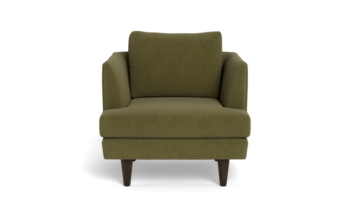 Rainey 35 Armchair - Modern Accent Chair for Living Room, Bedroom & Office - Comfortable Upholstered Lounge Chair with Wooden Legs - Perfect for Reading, Relaxing & Home Decor