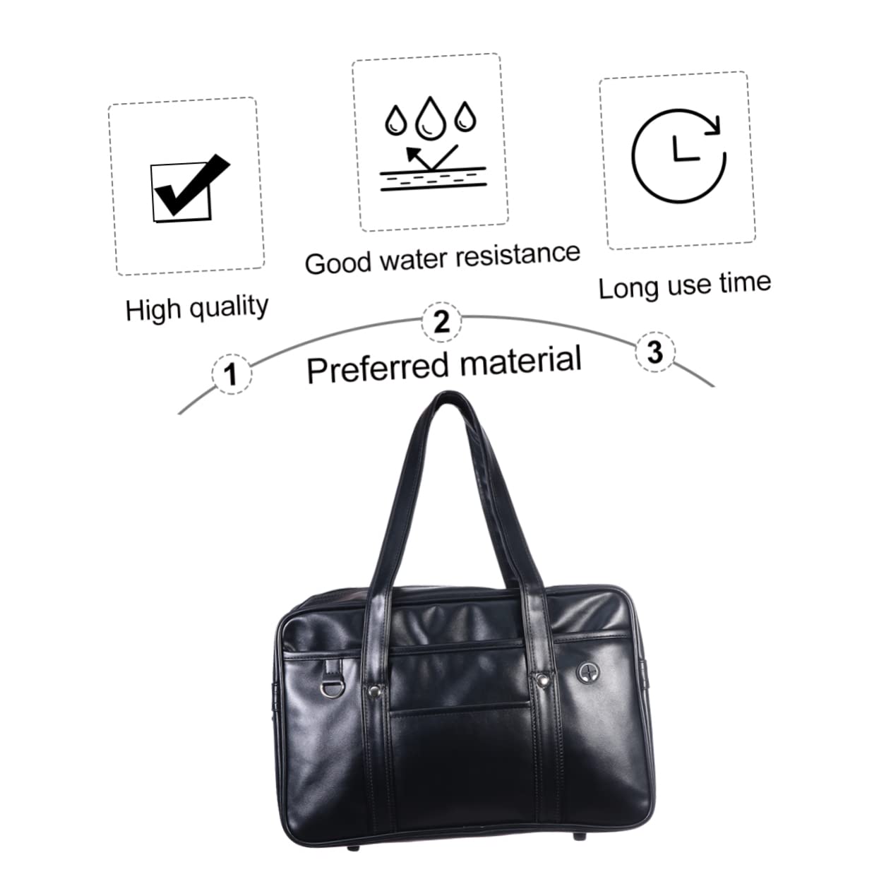 Jojofuny Premium Leather Laptop Messenger Bag - Stylish PU Leather Commuter Briefcase for Men with Large Capacity, Perfect for Business, Office & School (Japanese JK Uniform Inspired Design)