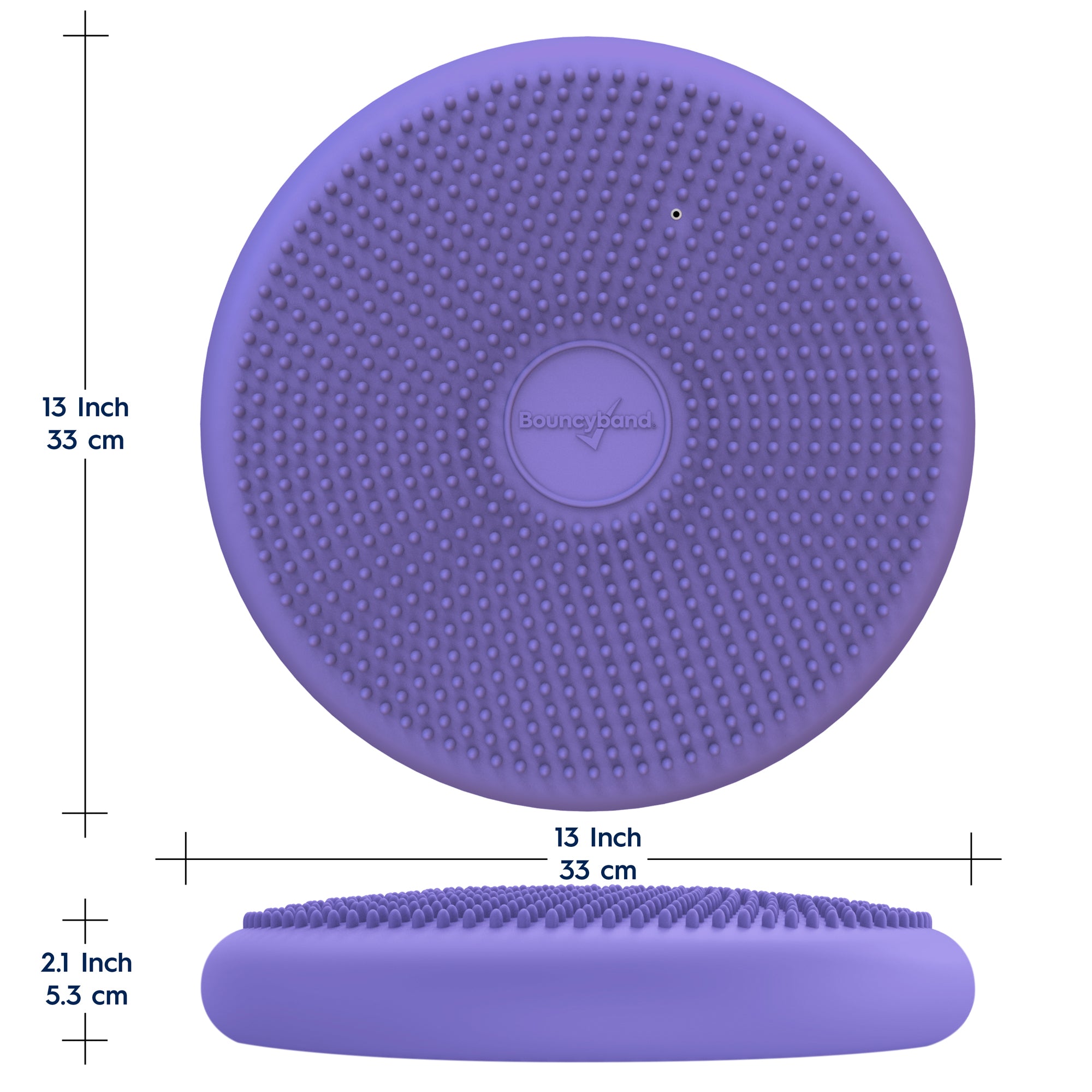 Bouncyband Big Wiggle Seat Sensory Cushion - Purple Flexible Seating for Kids - Improve Focus & Movement in Classroom or Home Learning