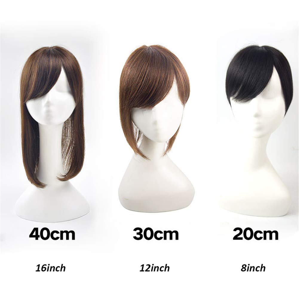 Natural Human Hair Toppers for Women with Bangs | Clip-In Hairpieces for Hair Loss | 8