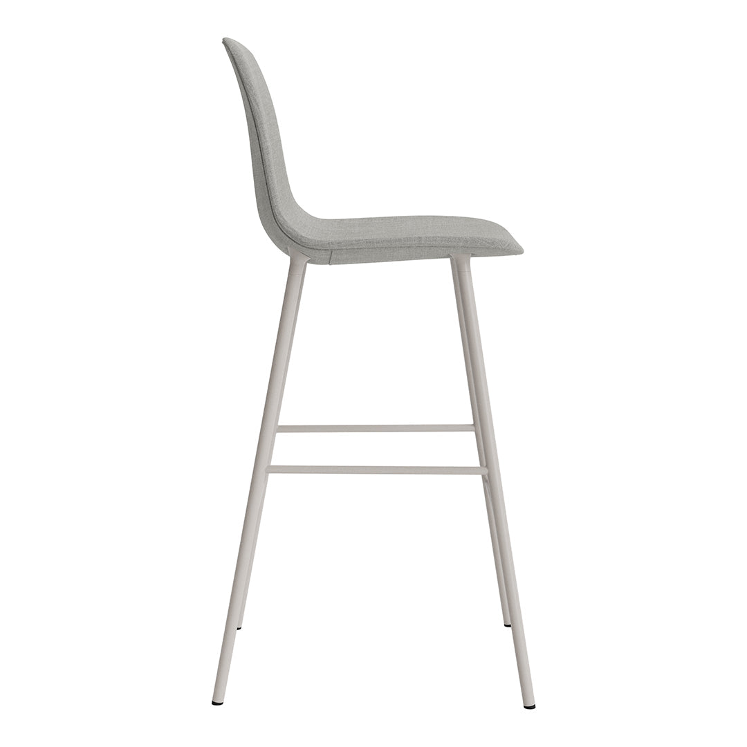 Stylish Form Bar Chair - Fully Upholstered Modern Bar Stool for Kitchen Island, Home Bar & Restaurant Use