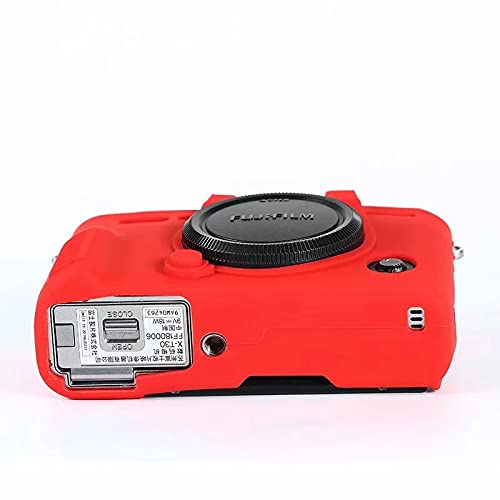 Durable Silicone Protective Case Cover for Fujifilm X-T30 XT30 XT 30 Mirrorless Digital Camera - Shockproof & Scratch Resistant (Red) - Perfect for Travel, Outdoor Photography & Everyday Use