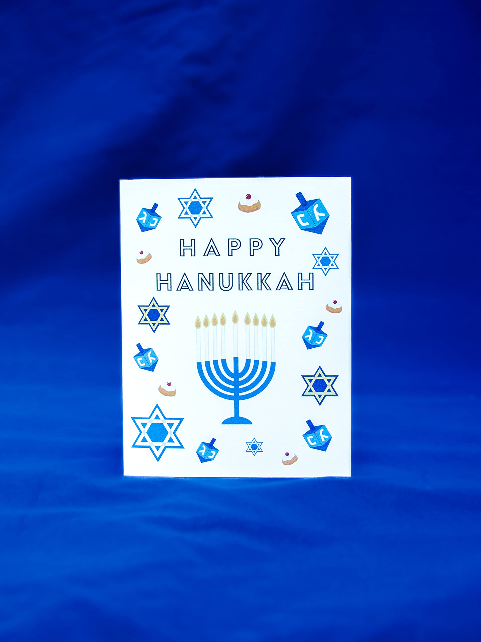 Happy Hanukkah Greeting Cards Set - 15 Pack Jewish Holiday Cards with Menorah & Dreidel Designs - Premium Quality USA-Made Hanukkah Cards for Family, Friends & Coworkers - Perfect for Holiday Wishes, Office Gifts & Festive Celebrations
