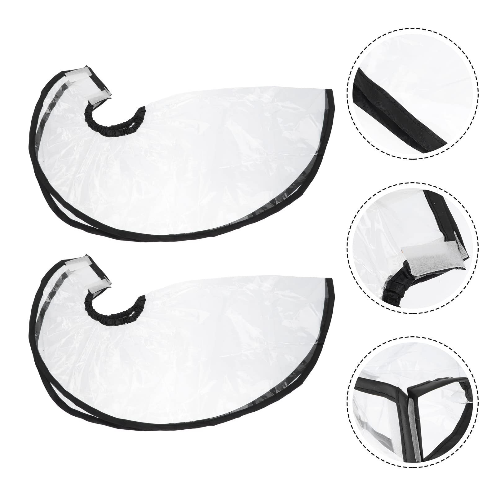 2 Pack Clear Adjustable Shampoo Funnel for Hairdressers - Hair Dye & Washing Cape for Salon, Home Use, Kids & Adults - Perfect for Haircuts, Coloring & Styling