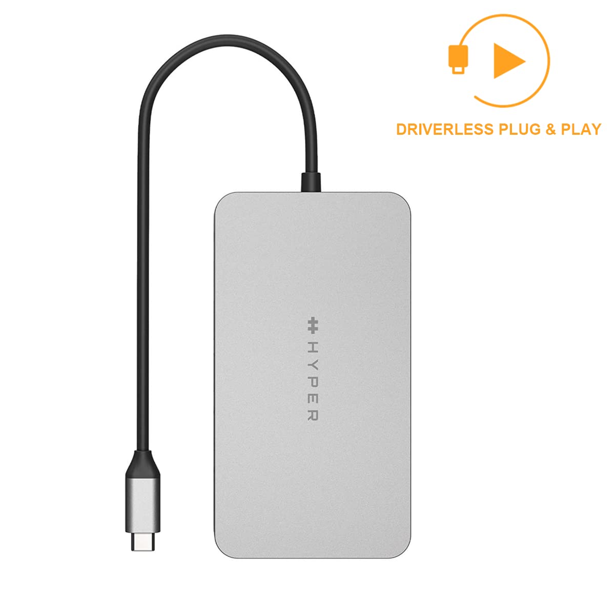 HyperDrive M1 M2 MacBook Pro USB C Hub - 10-in-1 USB C Adapter with Dual 4K HDMI, Ethernet, USB-A Ports - Perfect for Home Office, Video Conferencing & Multi-Screen Workstations