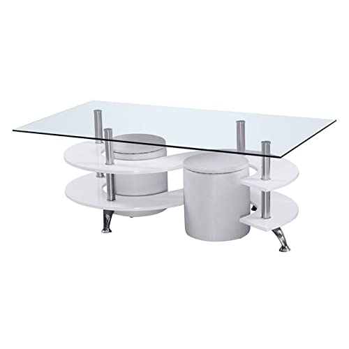 Premium Solid Wood Coffee Table Set - Modern Living Room Furniture for Home Decor & Entertainment