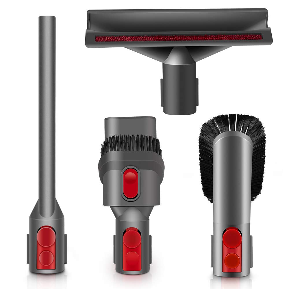 E.LUO Vacuum Cleaner Accessories Kit for Dyson V8 V7 V10 V11 - Includes Mattress Cleaner, Combination Tool, Crevice Tool & Soft Dusting Brush | Perfect for Deep Cleaning Carpets, Upholstery & Hard-to-Reach Corners