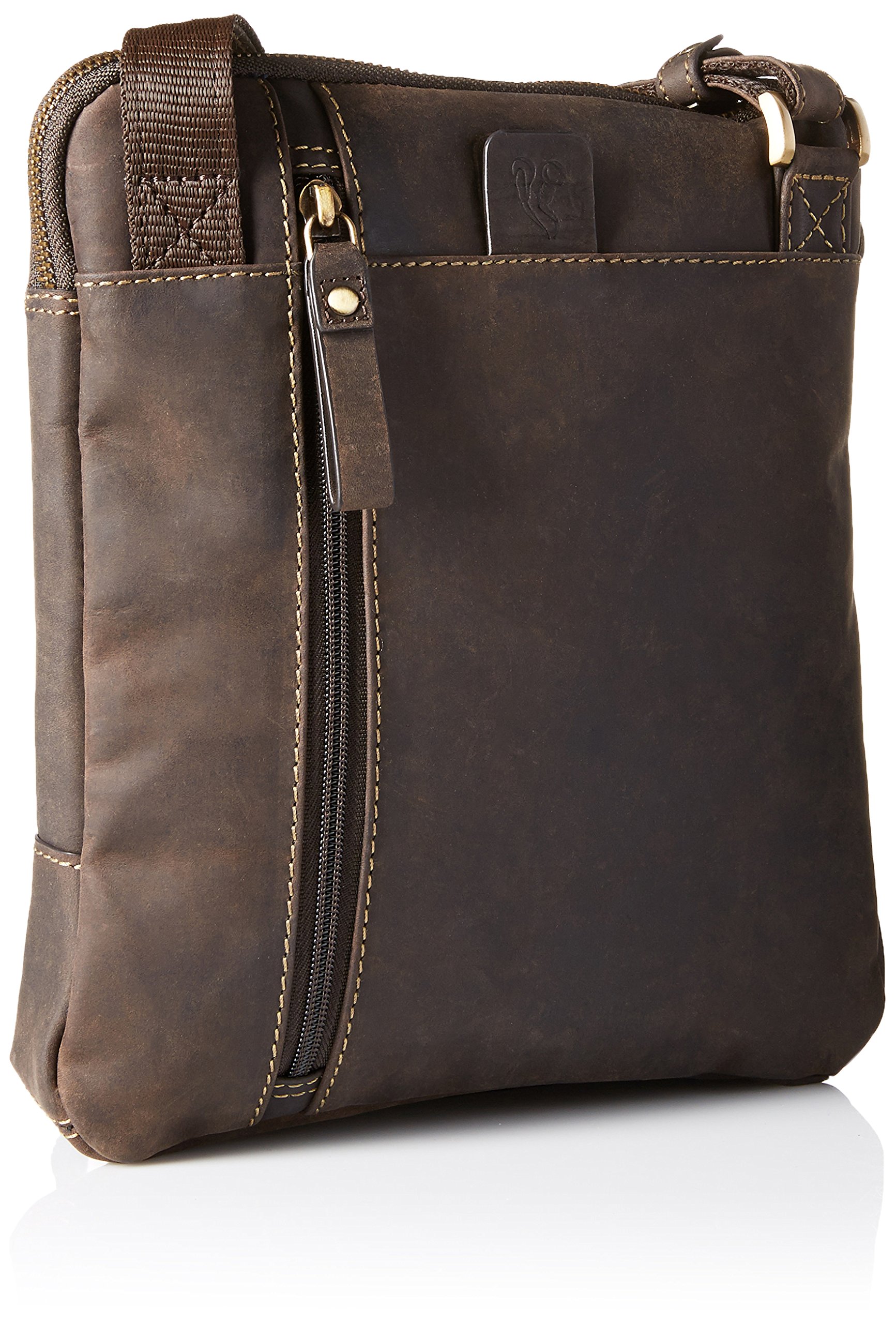 Premium Genuine Leather Messenger Crossbody Bag for iPad & Tablet - Oil Brown, One Size - Ideal for Work, Travel & Everyday Use