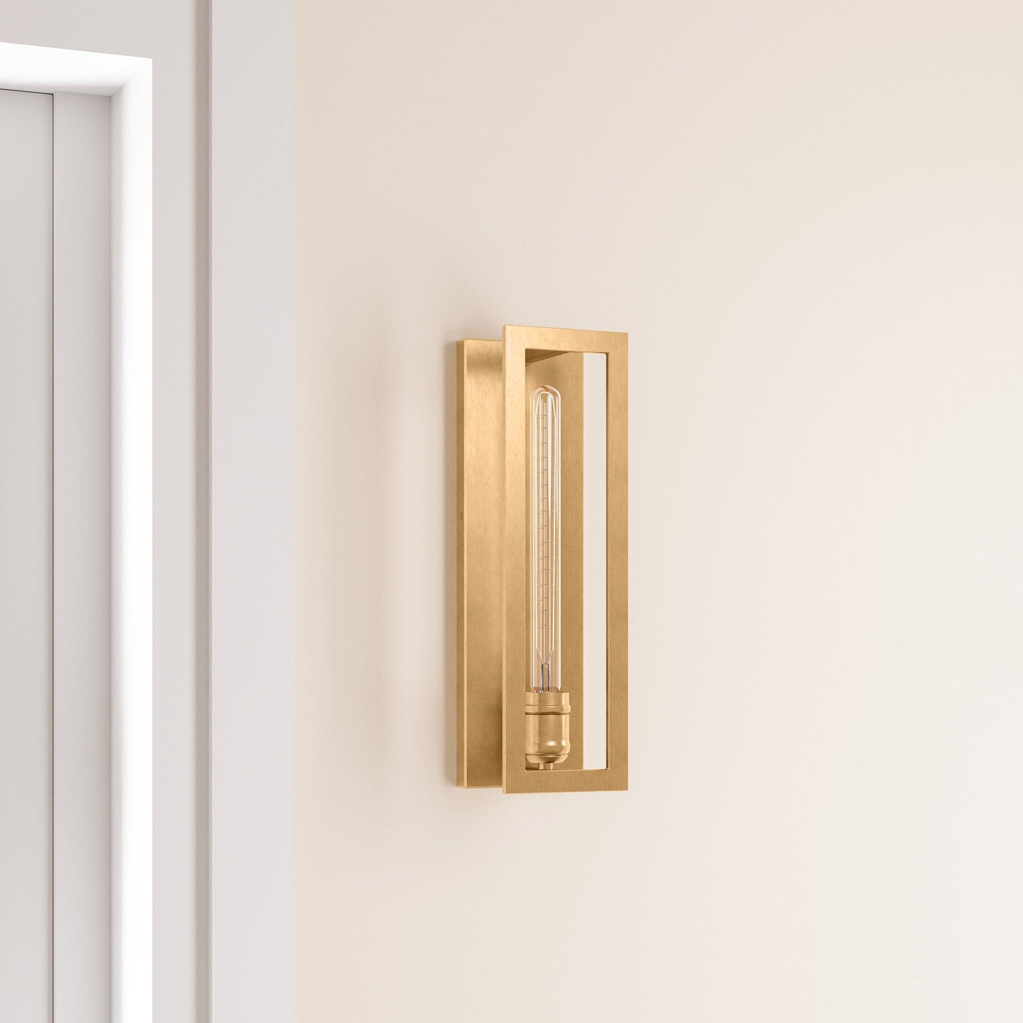 Adelman Gold 1 Light Decorative Dimmable Wall Sconce - Elegant Lighting for Bedroom, Hallway & Living Room