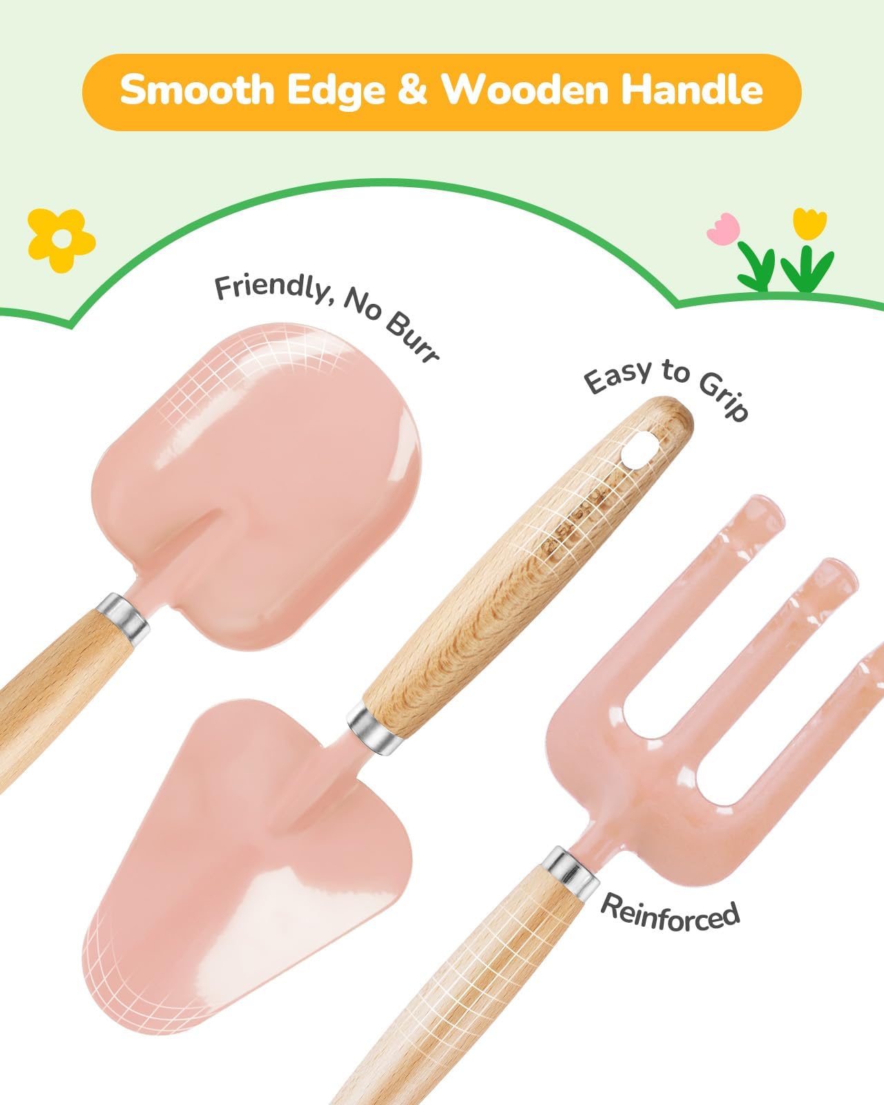 **Kids Gardening Tool Set - Complete Garden Kit for Toddlers & Children with Shovels, Rake, Hat, Apron, Gloves, Watering Can & Storage Bag (Pink) - Outdoor Learning & Pretend Play Toys for Backyard, School & Home Activities**