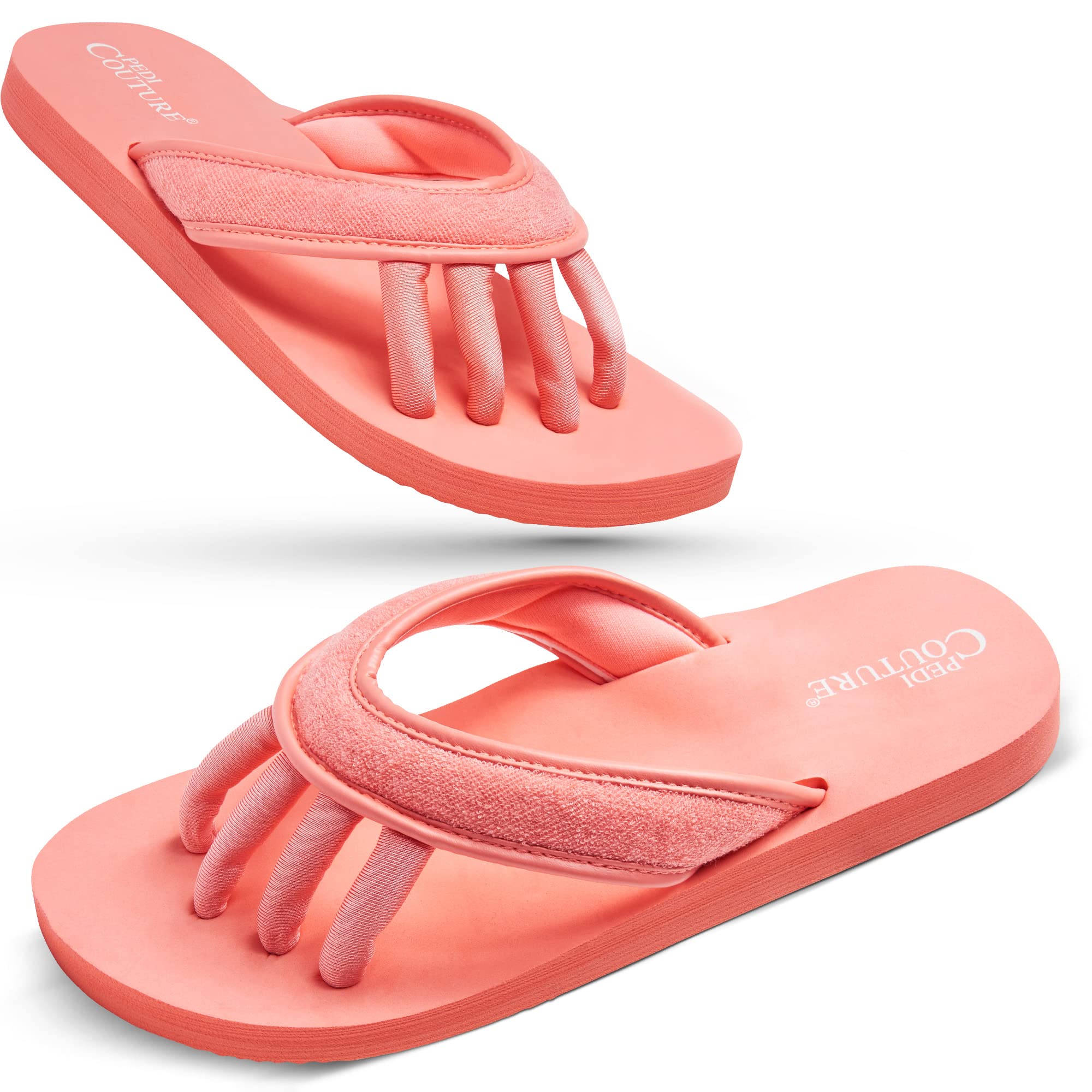Women's Pedicure Sandals with Built-In Toe Separators - Comfortable Spa Style Flip Flops for Home, Salon, Yoga & Gym | Perfect for Manicures, Pedicures & Relaxation