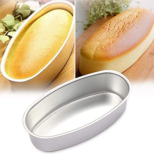 2Pcs 8-Inch Oval Non-Stick Aluminum Cheesecake & Bread Loaf Pans - Baking Molds for Oven, Instant Pot, Home Kitchen - Perfect for Cheesecakes, Banana Bread & Homemade Desserts