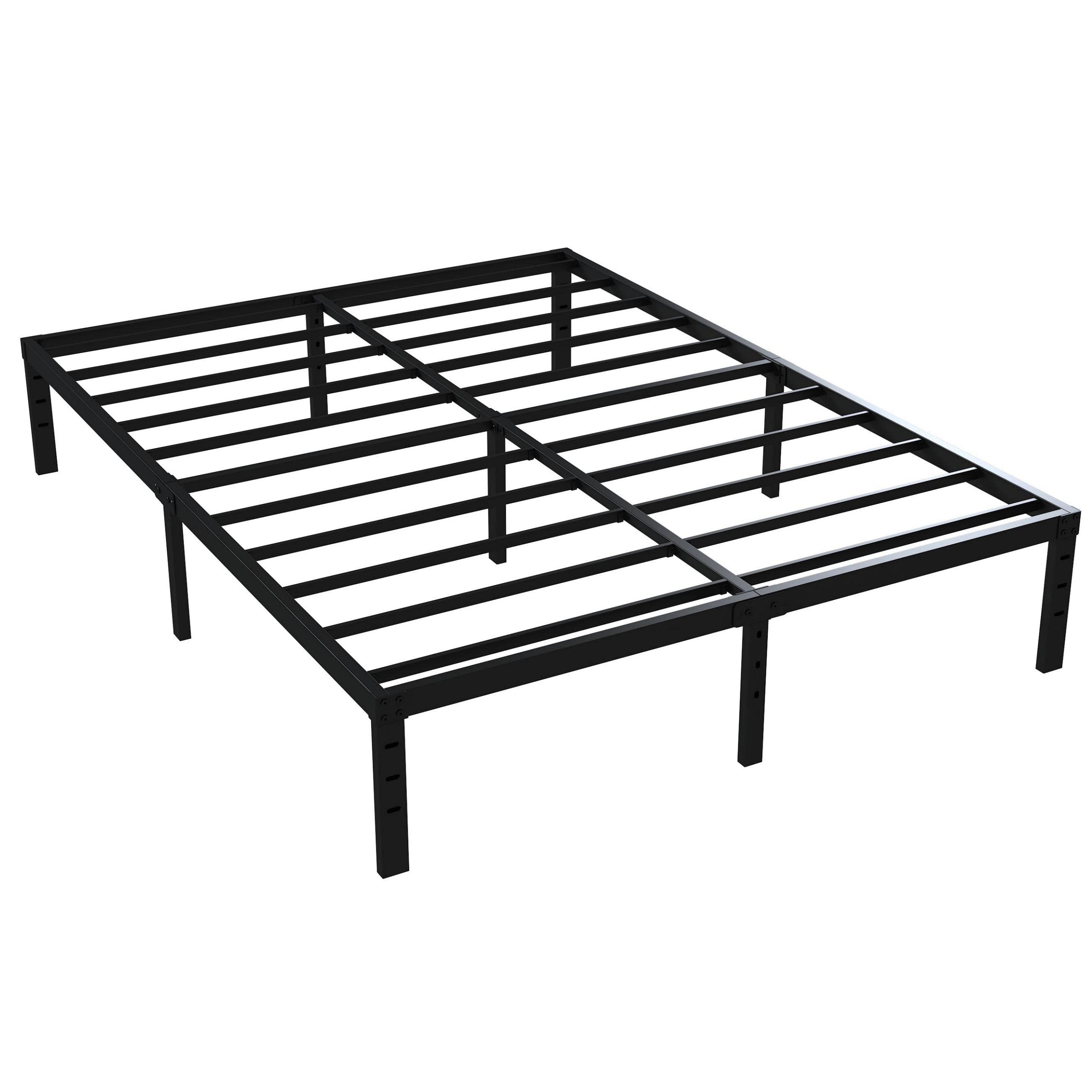 16 Inch California King Bed Frame - No Box Spring Needed, Heavy Duty Platform with 14