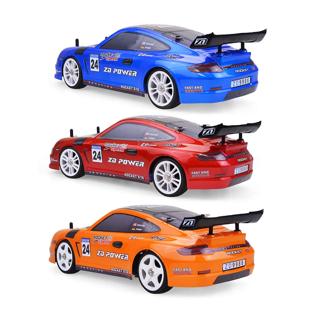 1/16 Scale Brushless Electric Touring Car RC Remote Control Vehicle - High Speed 4WD Off-Road Racing Buggy (Orange) | Perfect for Backyard Racing, Hobbyists & Competitive RC Enthusiasts