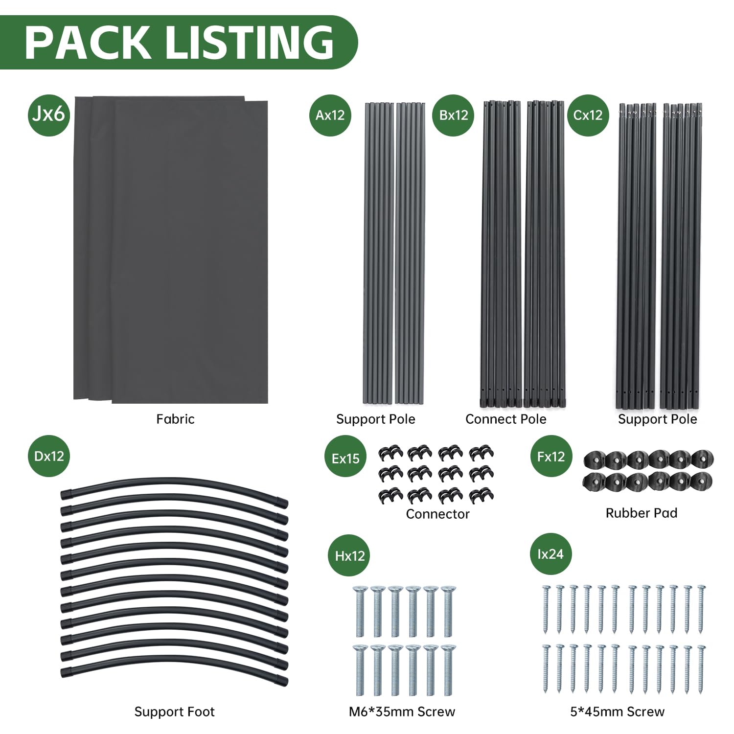 YASRKML 6-Panel Folding Room Divider Privacy Screen - Portable Freestanding Partition Panel with Fabric for Home & Office Separation - Grey | Ideal for Bedroom Privacy, Studio Dividers, and Open Space Organization