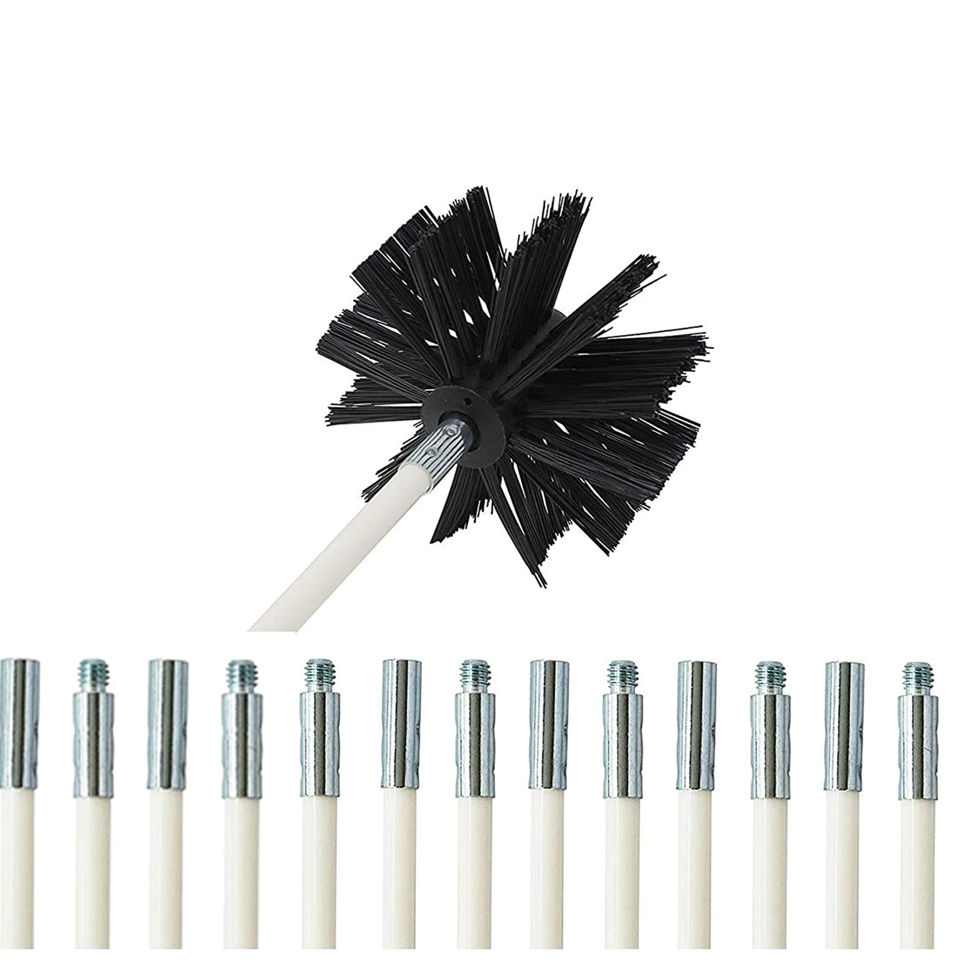 **26ft Dryer Vent Cleaning Kit with Synthetic Brush - Lint Remover for Electric & Manual Use | Ideal for Home, Laundry Room & RV Maintenance**