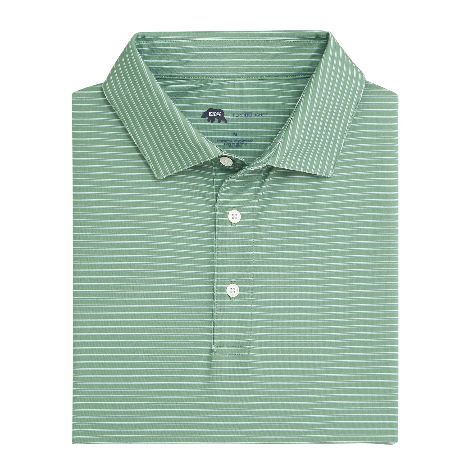 Scout Stripe Performance Polo Shirt for Men - Moisture Wicking, Breathable, Quick Dry - Casual & Athletic Wear for Golf, Tennis, and Outdoor Activities
