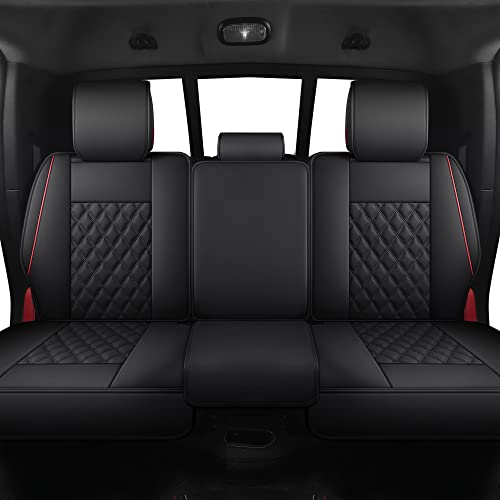 Rear Seat Cover,Black/Red