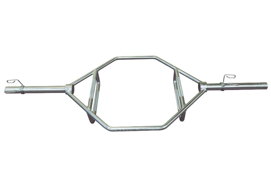 Warrior Chrome Olympic Hex Bar - Heavy Duty Weightlifting Barbell for Strength Training & Deadlifts - Perfect for Home Gym & CrossFit Workouts