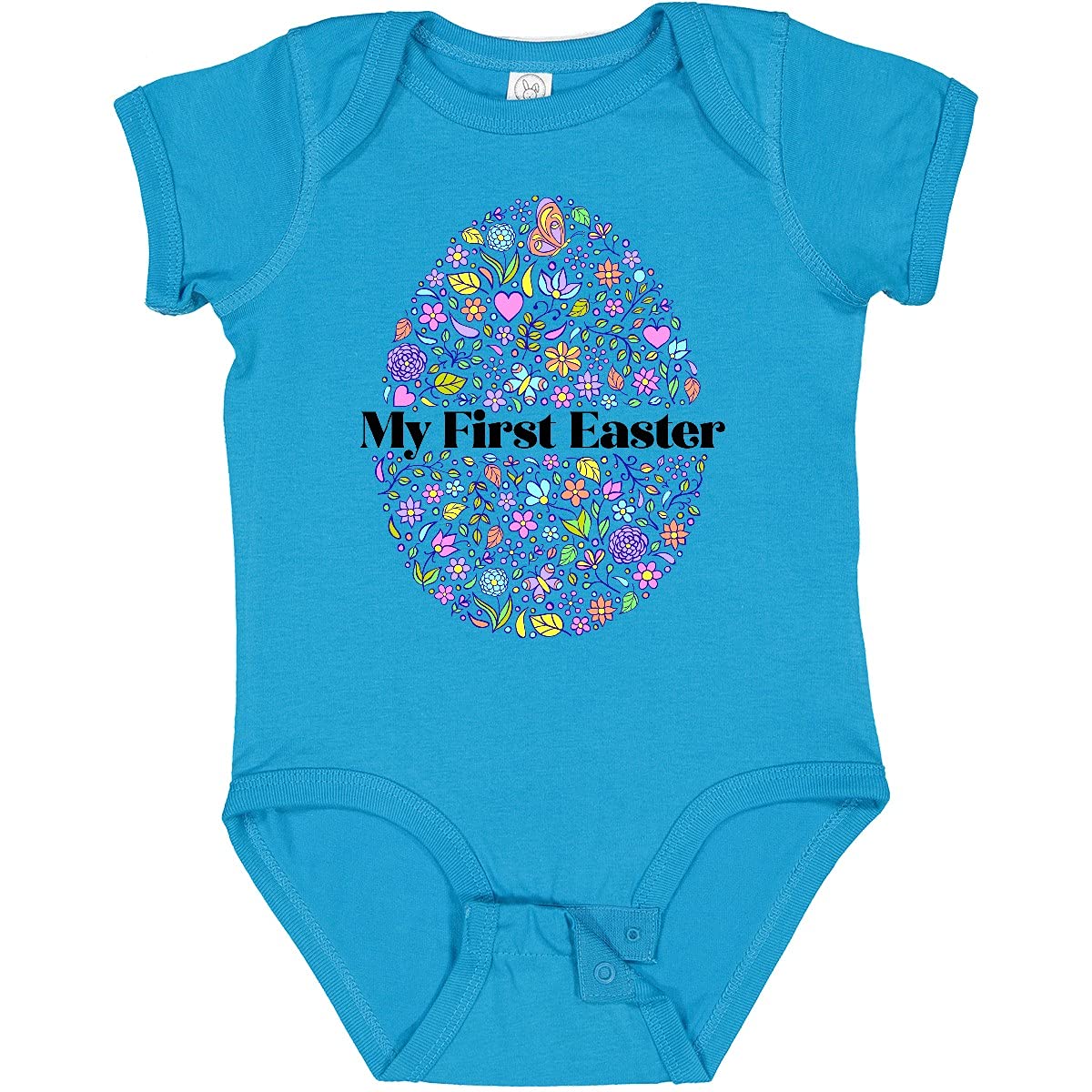 Inktastic My First Easter Egg Outfit for Girls - Cute Baby Bodysuit for Easter Photos, Church & Family Gatherings