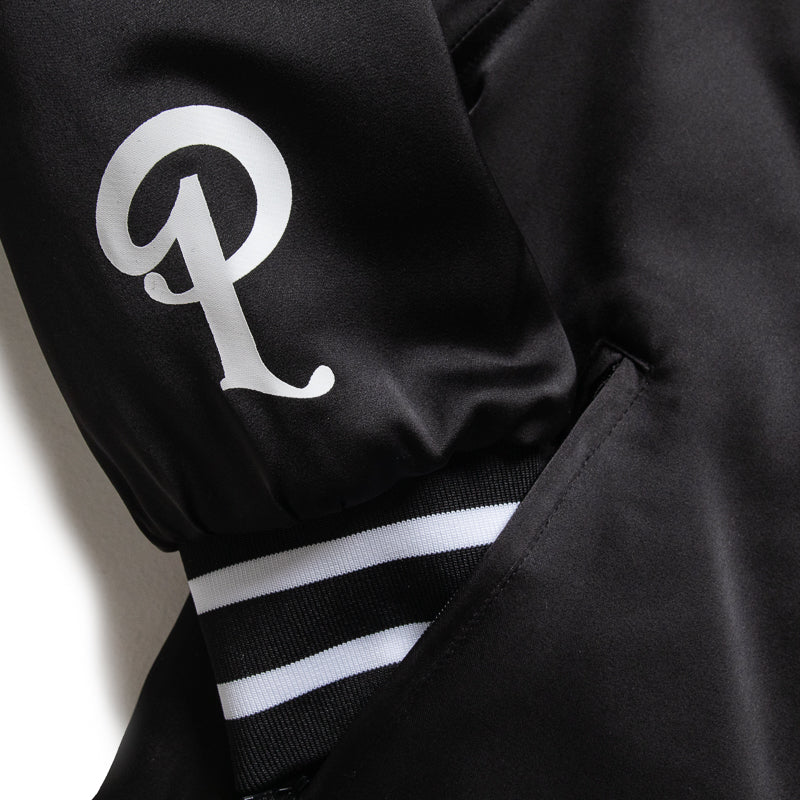 NFL Origins x Politics Bomber Jacket - Black | Vintage-Inspired Football Jacket for Men | Perfect for Game Day, Tailgating & Streetwear Fashion