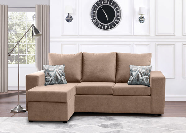 Canadian Made Reversible Chaise Sectional Sofa - 17 Color Options for Living Room, Family Room & Home Theater Comfort